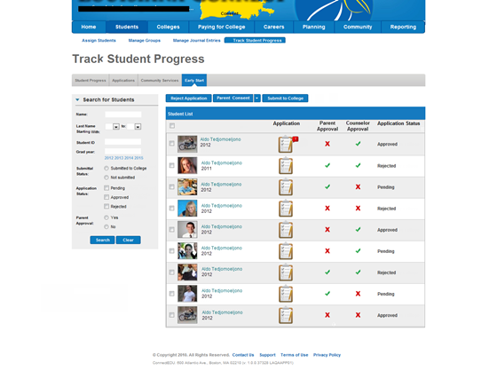 UI Design: Counselor Dashboard 2