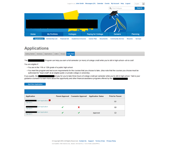 UI Design: Student Dashboard
